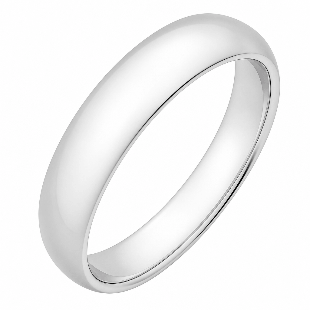 Silberner Ring mit sauberen Reflexionen nach der Schmuck Retusche