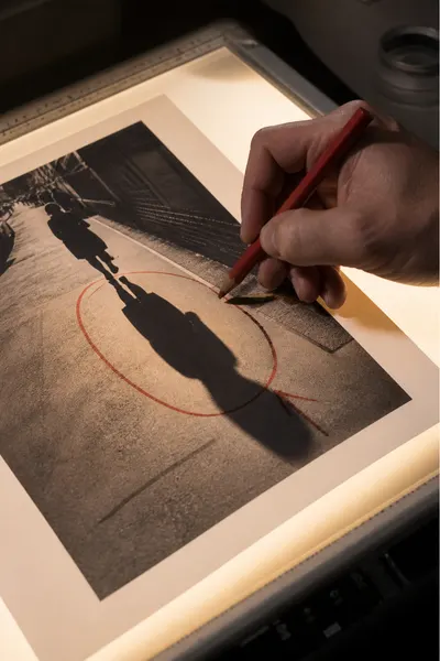 Photograph with a cast shadow ready for the AI Shadow Remover